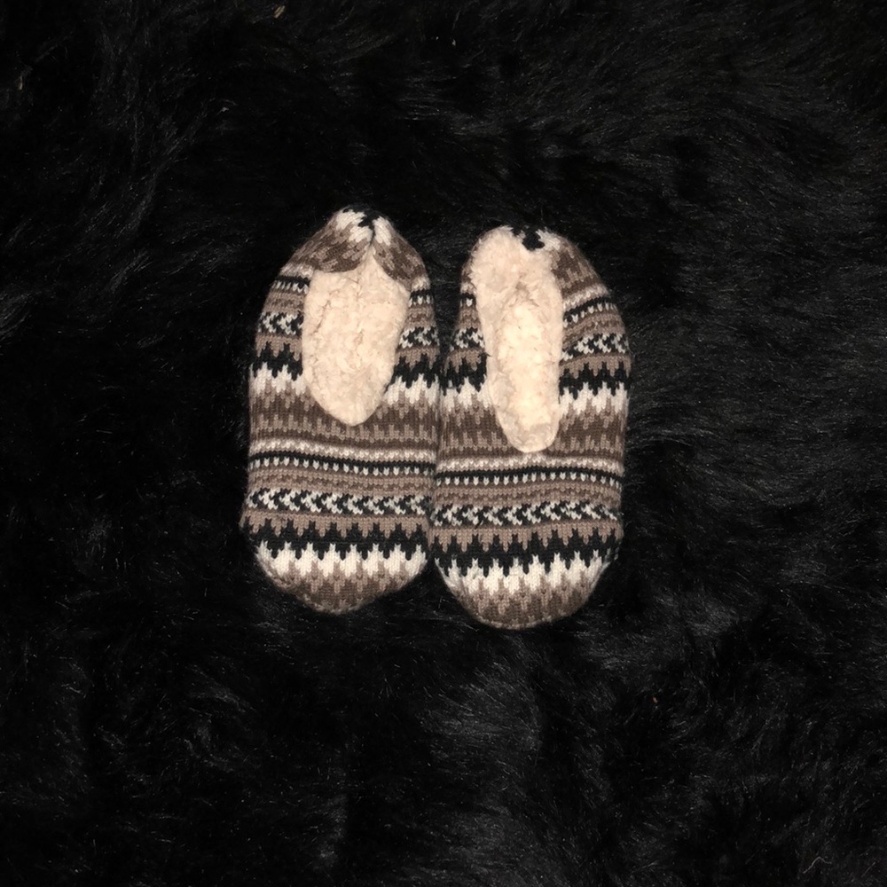 Brown printed slippers/socks
